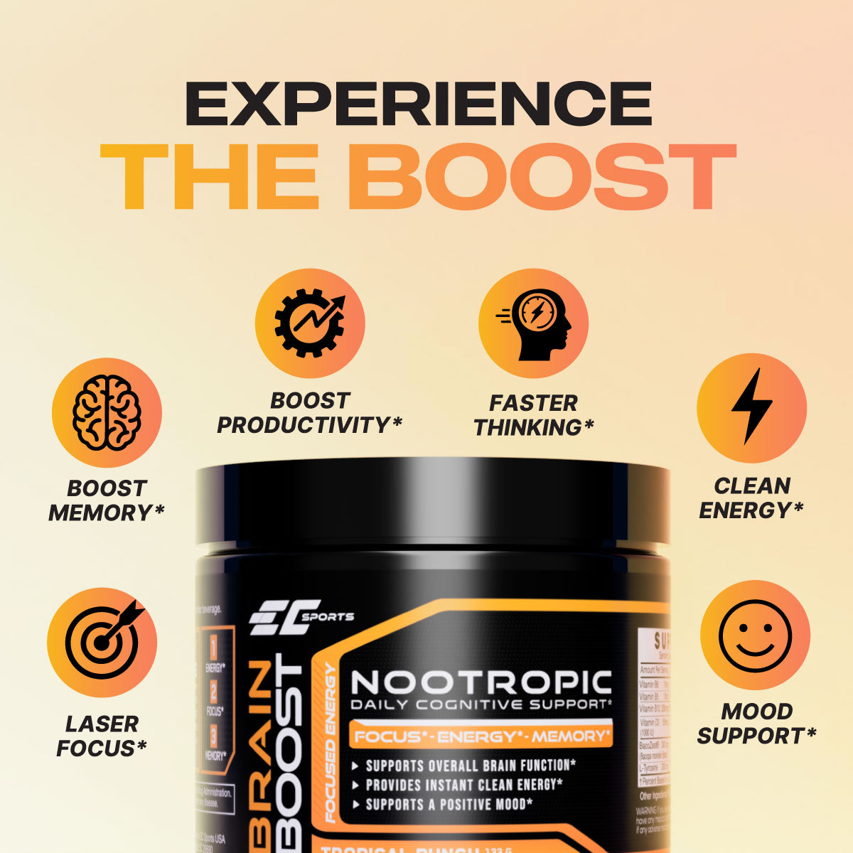 Brain Boost: Nootropic + Energy – EC Sports Supplements