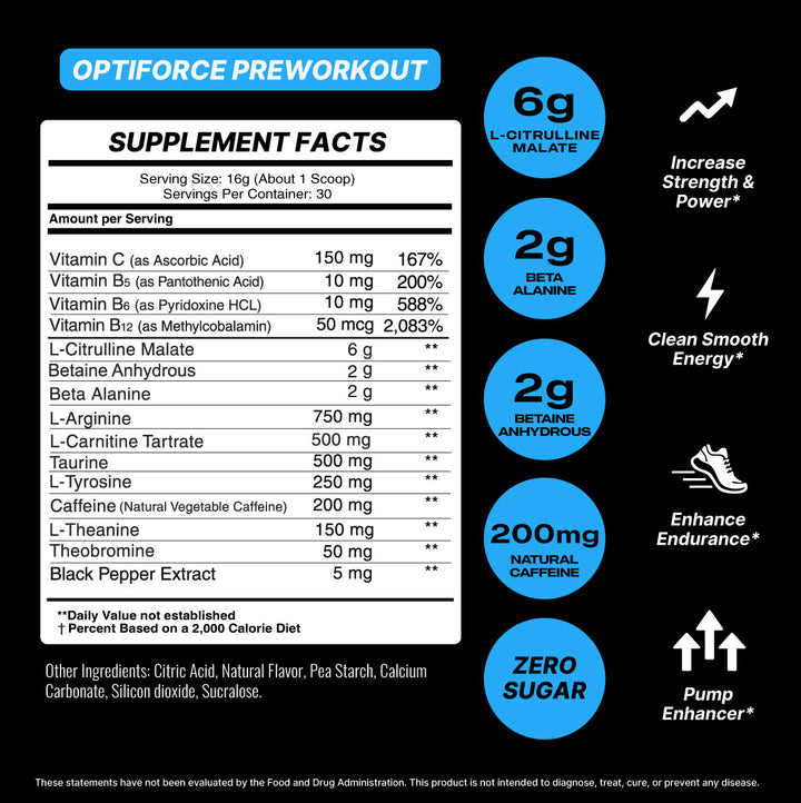 OptiForce Pre Workout - Clean Energy