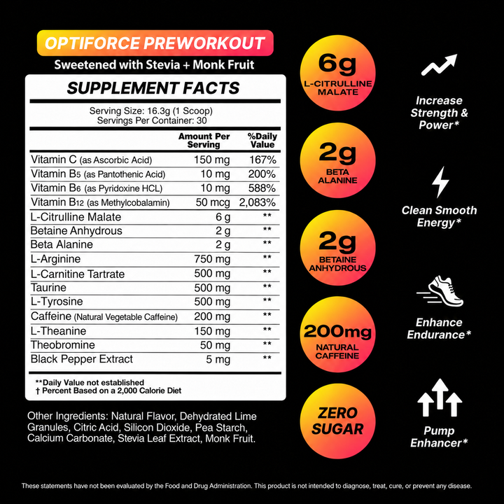OptiForce Pre Workout - Clean Energy