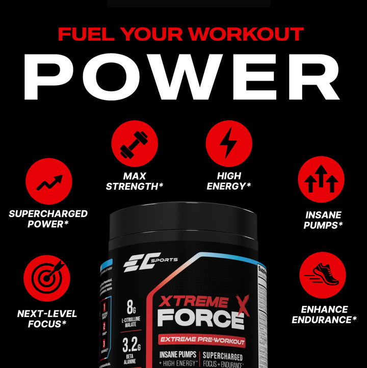 Xtreme Force Pre Workout - Energy, Power, and Focus Amplifier
