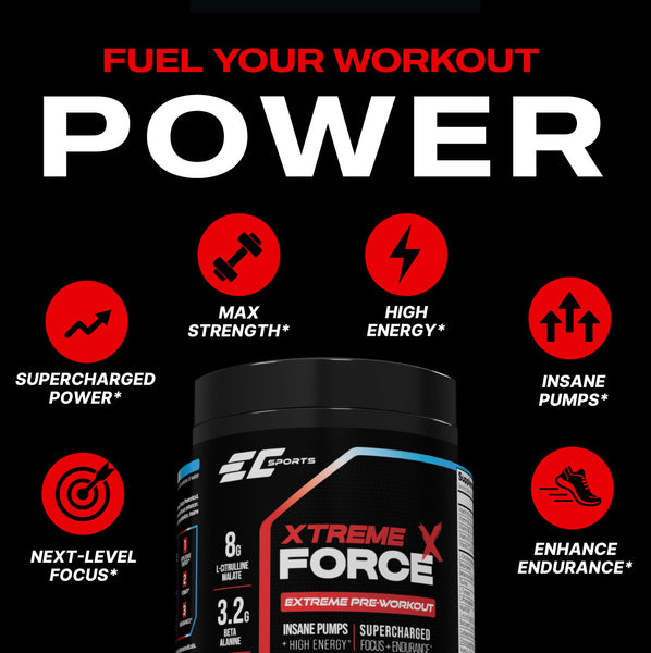 Xtreme Force Pre Workout - Energy, Power, and Focus Amplifier