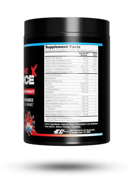 Xtreme Force Pre Workout - Energy, Power, and Focus Amplifier